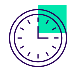 clock time green shape