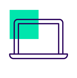 laptop green shape
